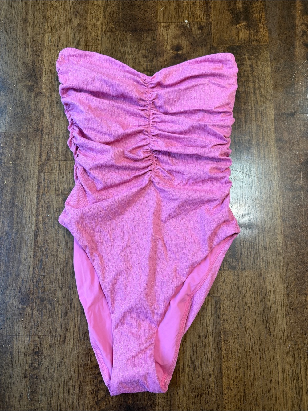 Andie Pink Ruched One-Piece Swimsuit